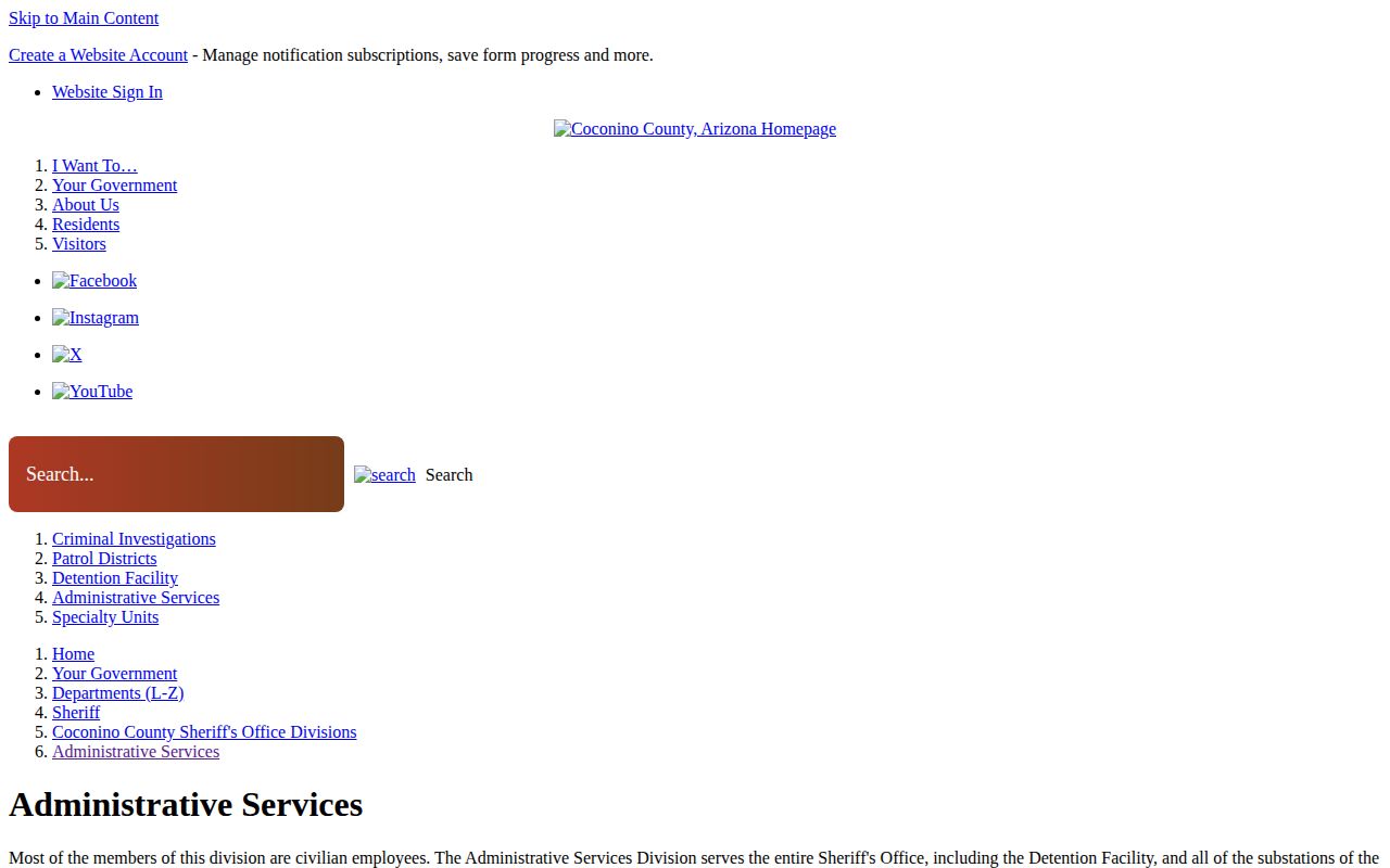 Coconino County Sheriff's Office Warrants Section overview